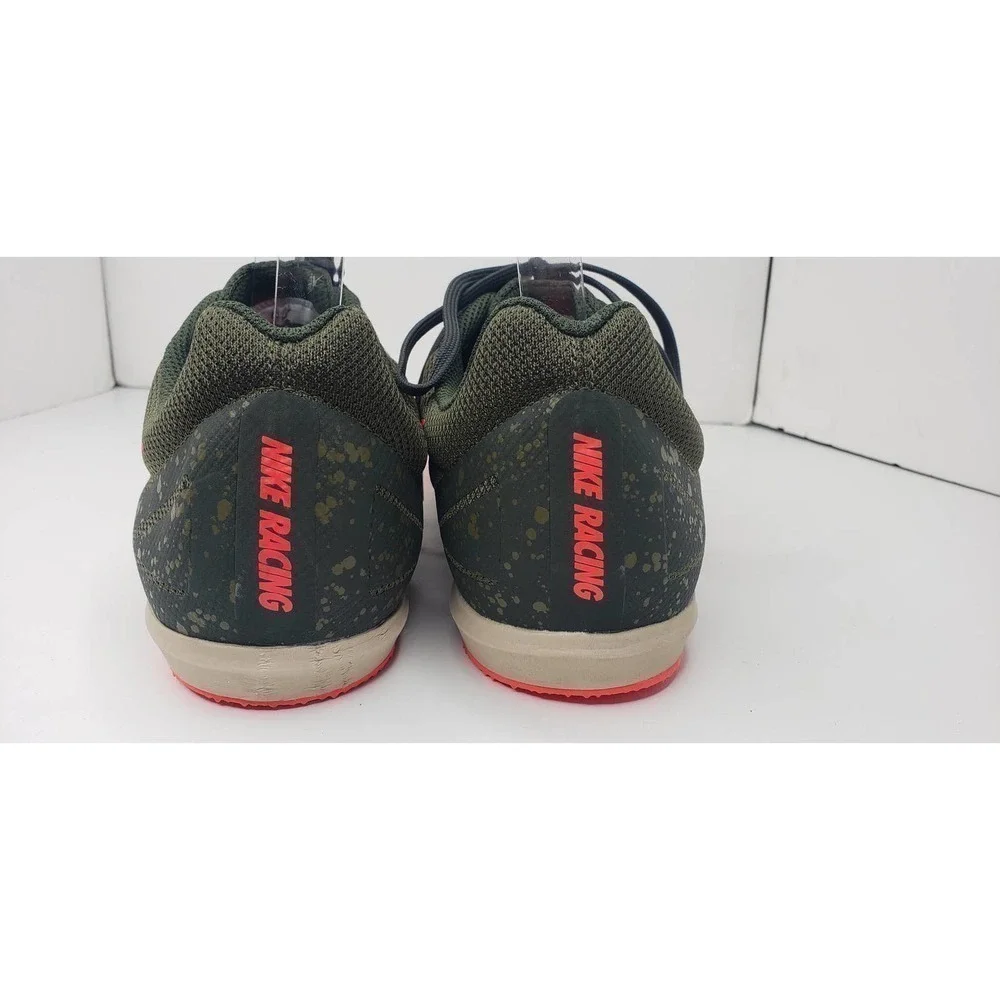 NIKE UNISEX ZOOM RIVAL D 10 TRACK SPIKE OLIVE/CRIMSON (907566-300) US 13 UK 12